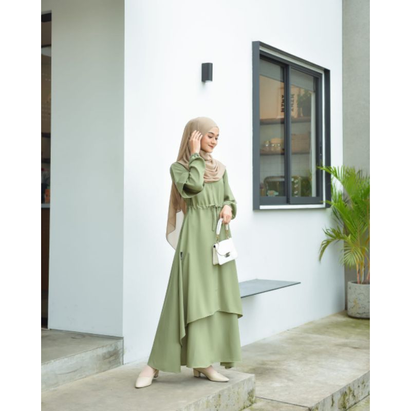 AZMIZA DRESS By annashihah // dress Yoris fluid // gamis polosan