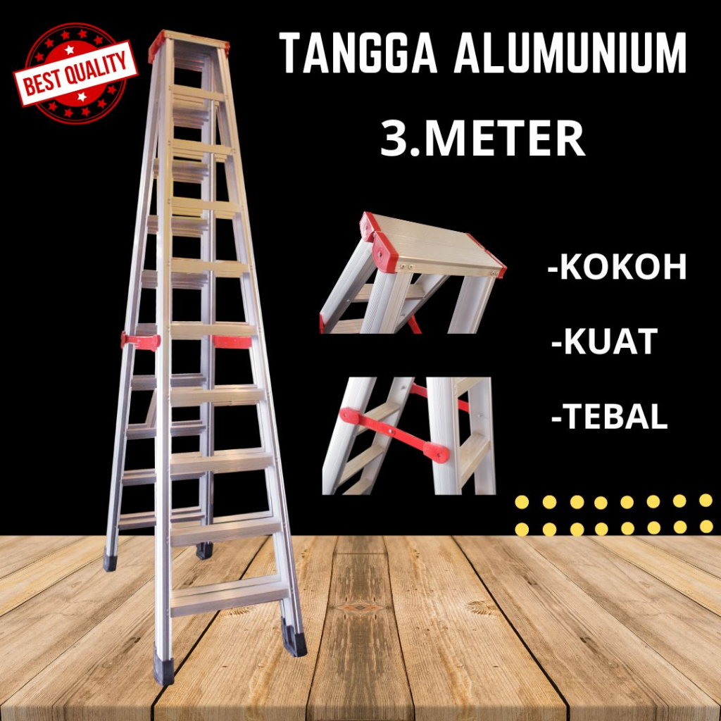 TANGGA / 3 METER / TANGGA LIPAT / TANGGA ALUMINIUM ORIGINAL 3M/ TANGGA LIPAT ALUMINIUM/ TANGGA LIPAT