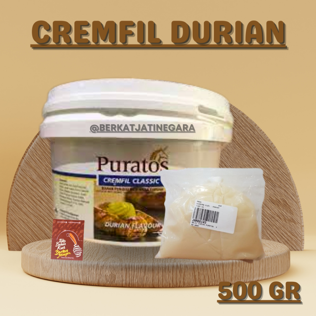 SELAI DURIAN PURATOS 500 GR / CREMFIL DURIAN PURATOS