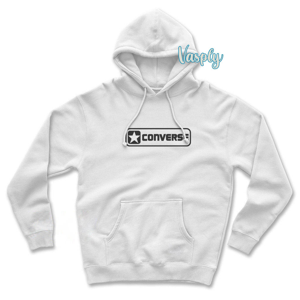 VASPLY Sweater Hoodie Pria Wanita Oversize Converse Bahan Fleece Tebal Premium Distro