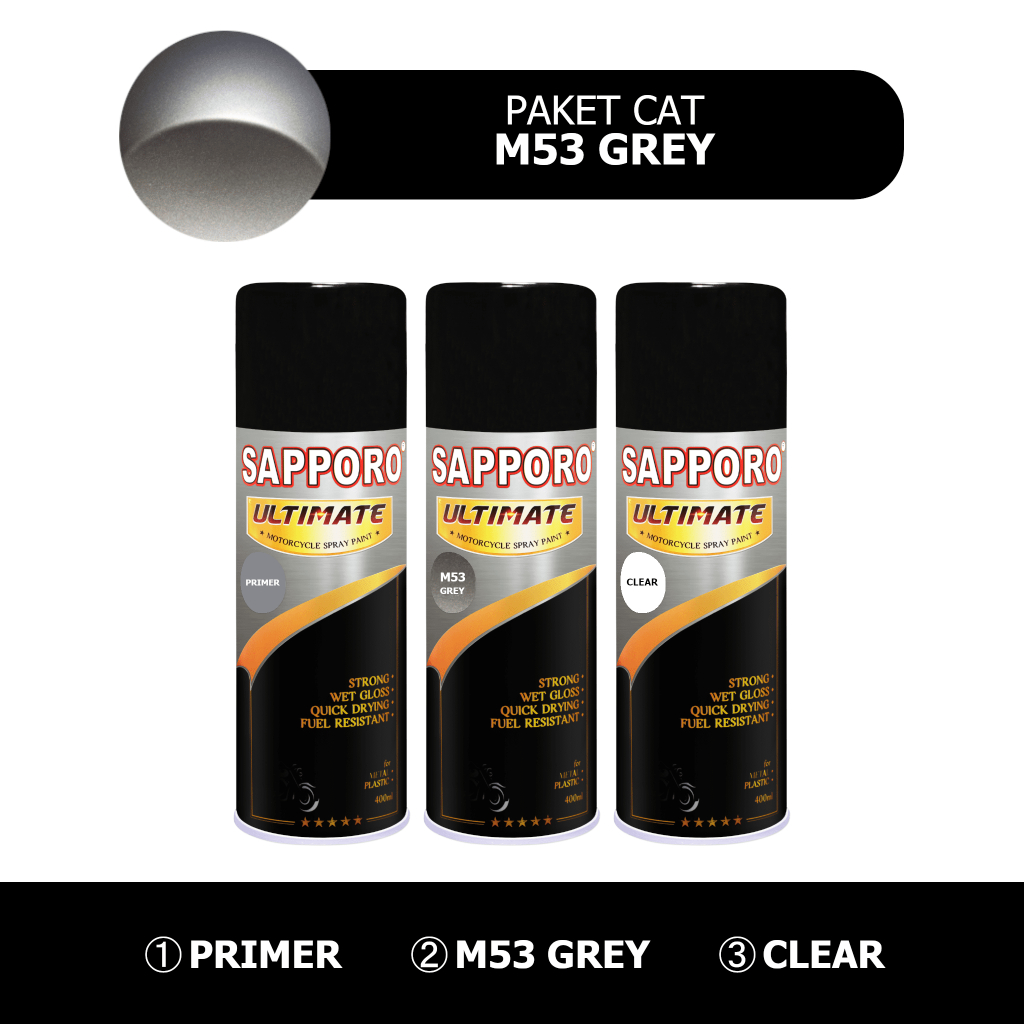 Paket Cat M53 Grey / SAPPORO ULTIMATE / Cat Semprot