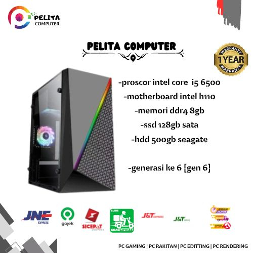 Pc Core i5 6500 Ddr 4 16gb Ssd 120Gb Hdd 500gb GEN 6 cpu intel rakitan murah komputer