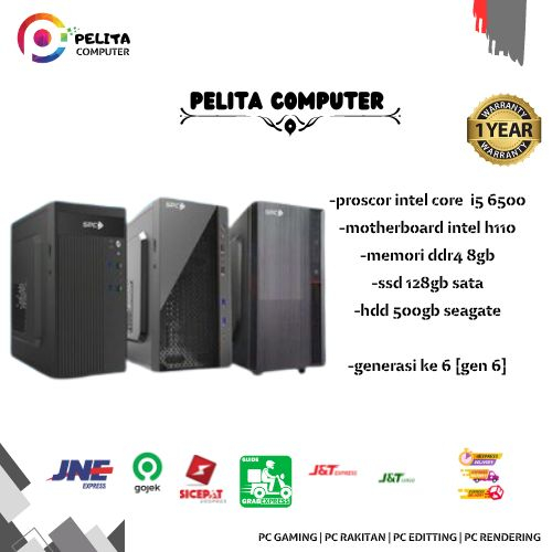 Pc Core i5 6500 Ddr 4 16gb Ssd 120Gb Hdd 500gb GEN 6 cpu intel rakitan murah komputer