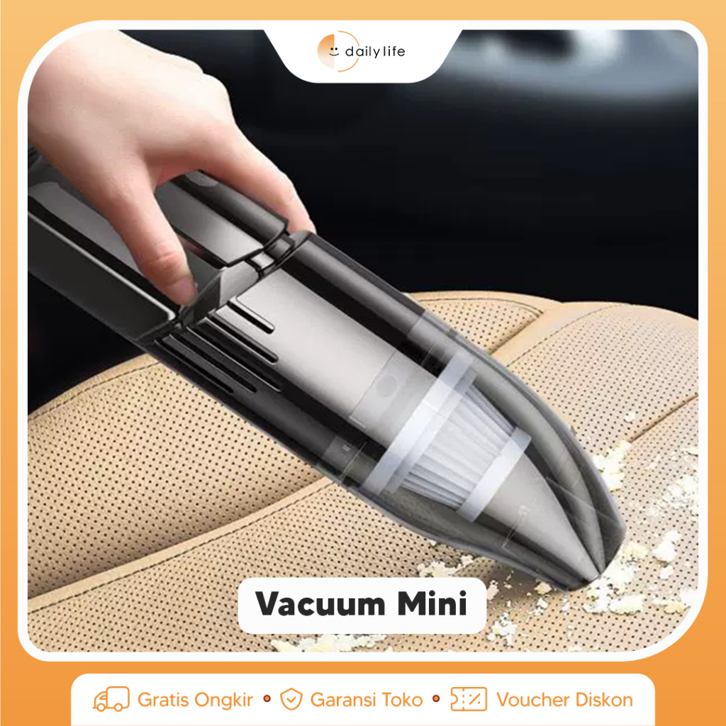 Wireless Vacuum Cleaner Mobil Portable Mini High Quality Penyedot Debu Penghisap Debu Tanpa Kabel Rechargeable - Dailylife.id