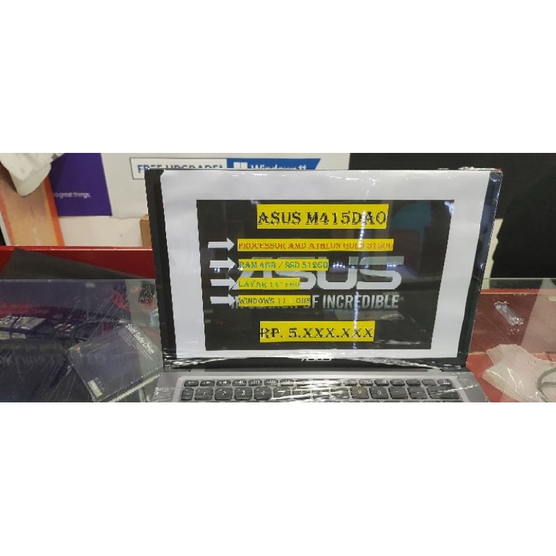ASUS M415DA ATHLON GOLD 3150U 4GB SSD 512GB
