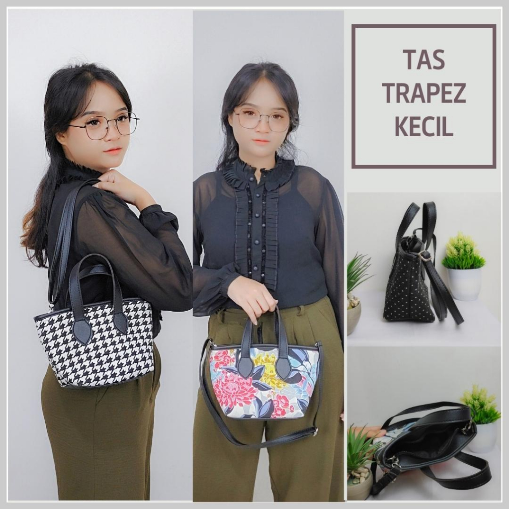 [100% FOTO ASLI] TAS TRAPEZ KECIL / TAS SELEMPANG FASHION / TAS HANDBAG KANVAS