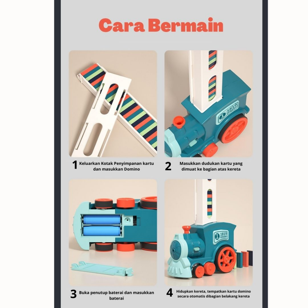 Mainan Kereta Domino Mainan Kereta Api Mainan Domino Otomatis Mainan Susun Domino Sensory Toys Mainan Kereta Api Anak