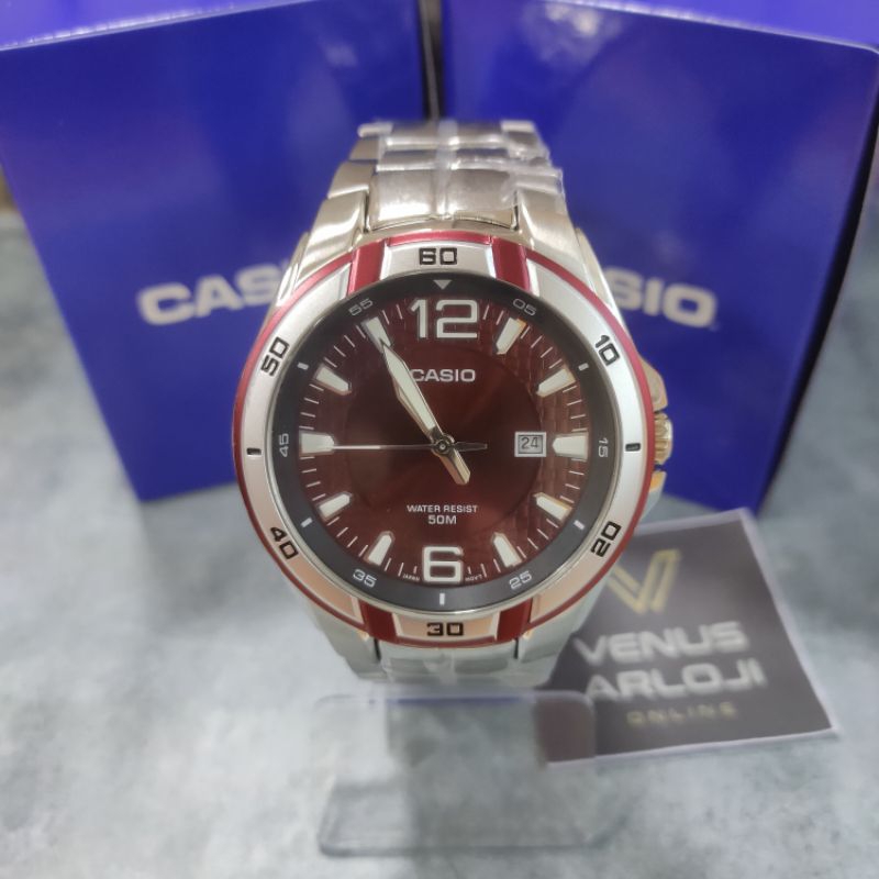 Jam Casio CS MTP 1305D 4AV MTP-1305D-4AVD Pria Rantai Silver Bulat