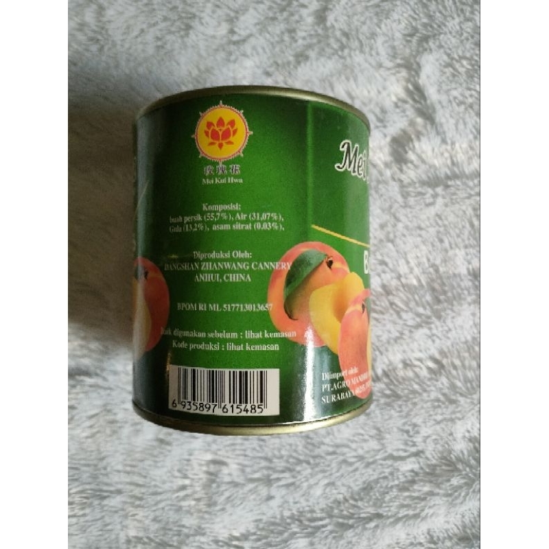 Mei Kui Hwa Buah Persik dalam Kaleng/Peach Halves 825 gr