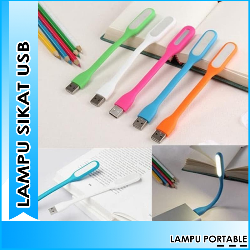 Lampu USB LED Mini Terang Sikat Powerbank Portable Emergency Lampu Belajar Murah