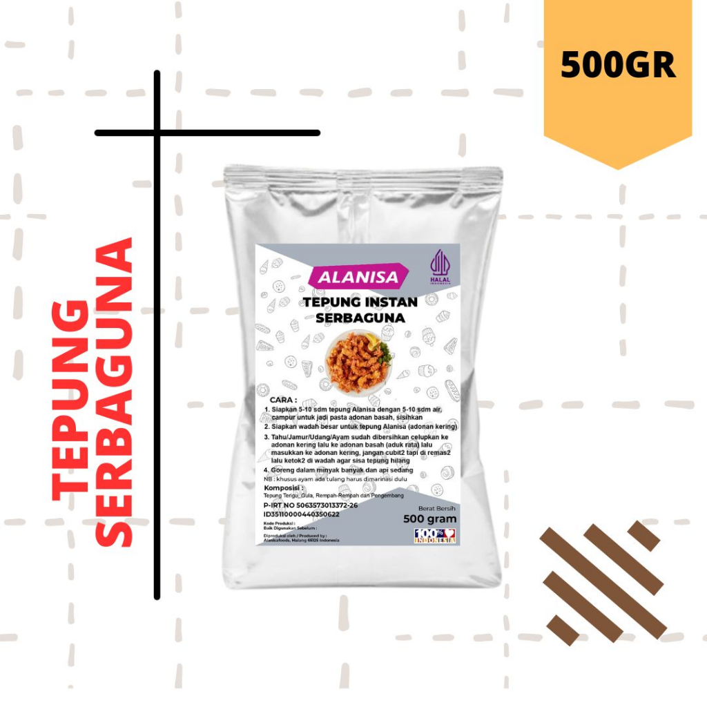 

PRAKTIS!! TEPUNG SERBAGUNA 500GR