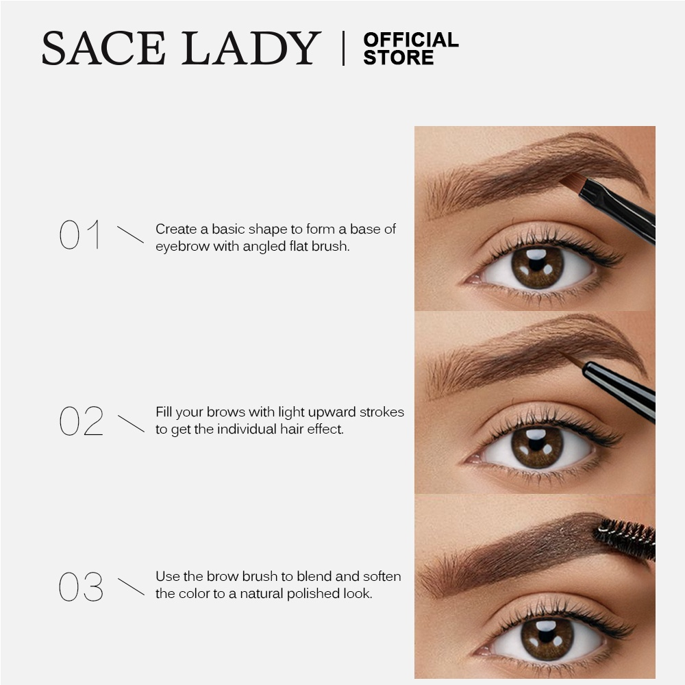 【BPOM】SACE LADY Eyebrow Cream Gel Waterproof Longlasting Pensil Alis-kosmetik Mata