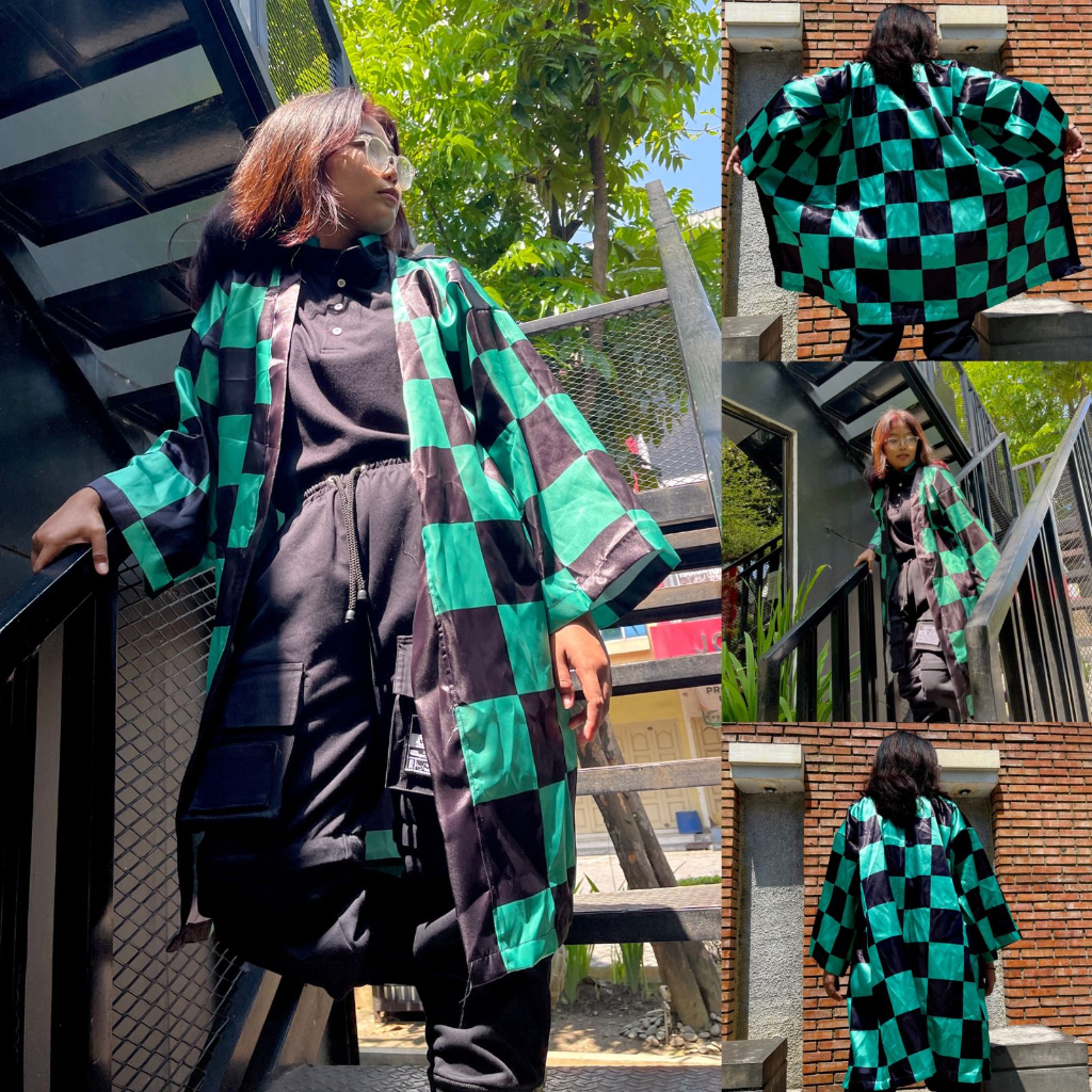 Kimono Tanjiro Cosplay Anime Manga Demon Slayer Kimetsu No Yaiba Premium Unisex