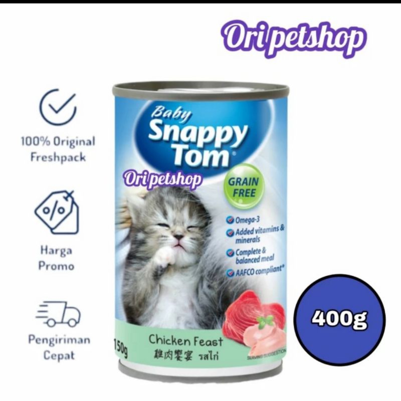 baby snappy tom 400 gram /makanan anak kucing snappy tom baby - CHICKEN FEAST