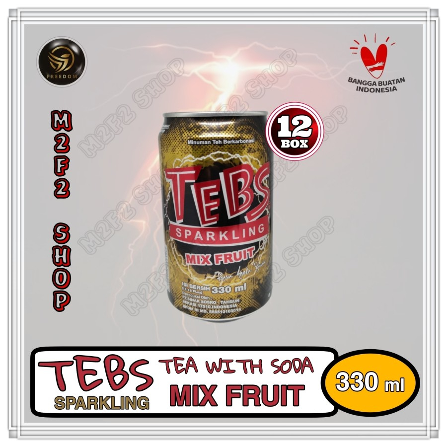 

TEBS Sparkling Mix Fruit Can | Minuman Teh Soda Aneka Buah Kaleng - 330 ml (Kemasan 12 Pcs)