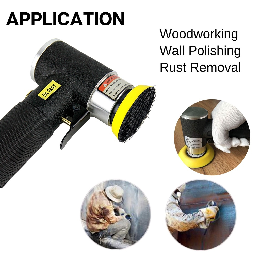 Mini Air Angle Sander 90°Pneumatic Orbital Polishing Grinding Machine Polisher Poles Mesin OKK