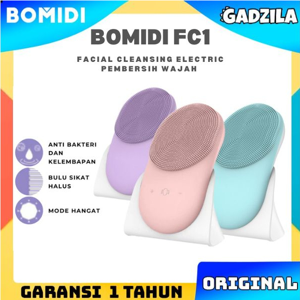 Bomidi FC1 Electric Mini Facial Cleansing Brush 3 Mode IPX7 Waterproof Alat Pembersih Wajah Sikat Kulit Cuci Muka Wajah Elektrik Face Wash Getaran Sonik