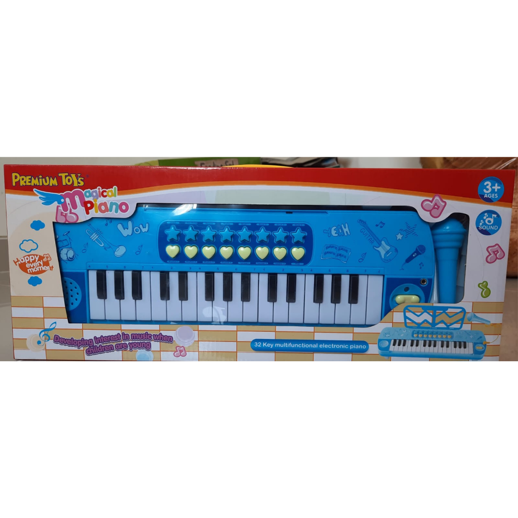 Mainan Musik Anak Keyboard + MIC Batre