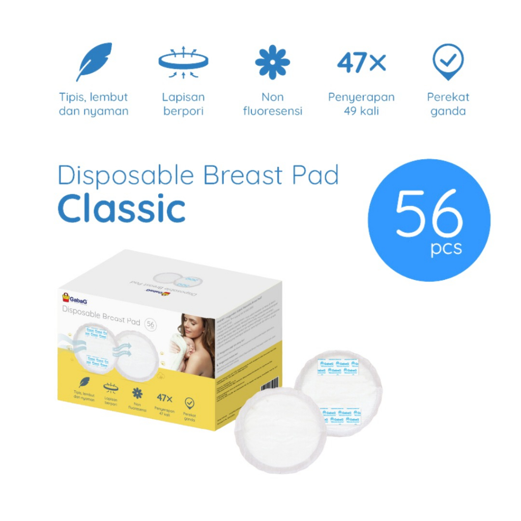 GABAG Breast Pad isi 56  MOOIMOM BreastPad isi 30 PREMIUM Natur 50 PIGEON Comfy Feel 50 MAMAPAD Breastpad isi 56