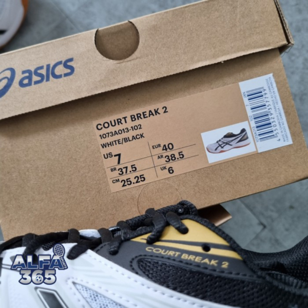 {MixaStore} Sepatu Badminton / Voli Asics Court Break 2 Volly Volley Indoor Shoes - 40.5 Diskon