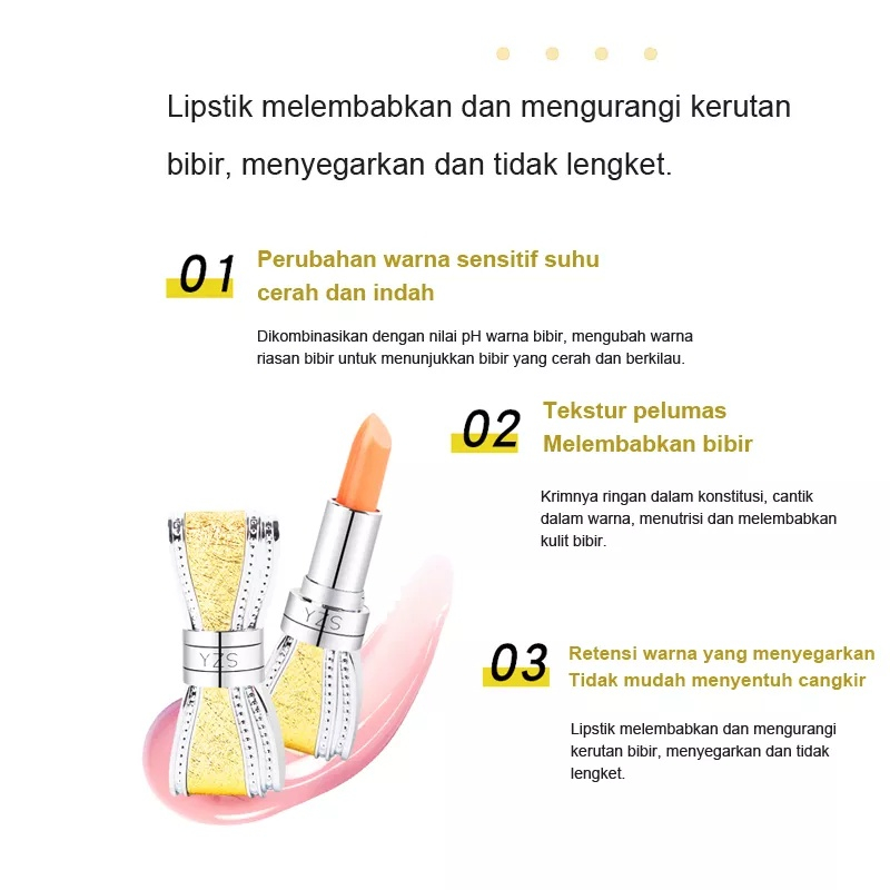 YZS ikatan simpul berubah warna lipstik tahan lama pelembab wanita hamil ribuan orang ribuan warna karoten lip balm lipstik bahan kosmetik keamanan