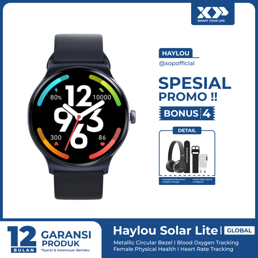 Haylou Solar Lite Smartwatch SpO2 Heart Rate 100 Sports Modes IP68 Waterproof Original