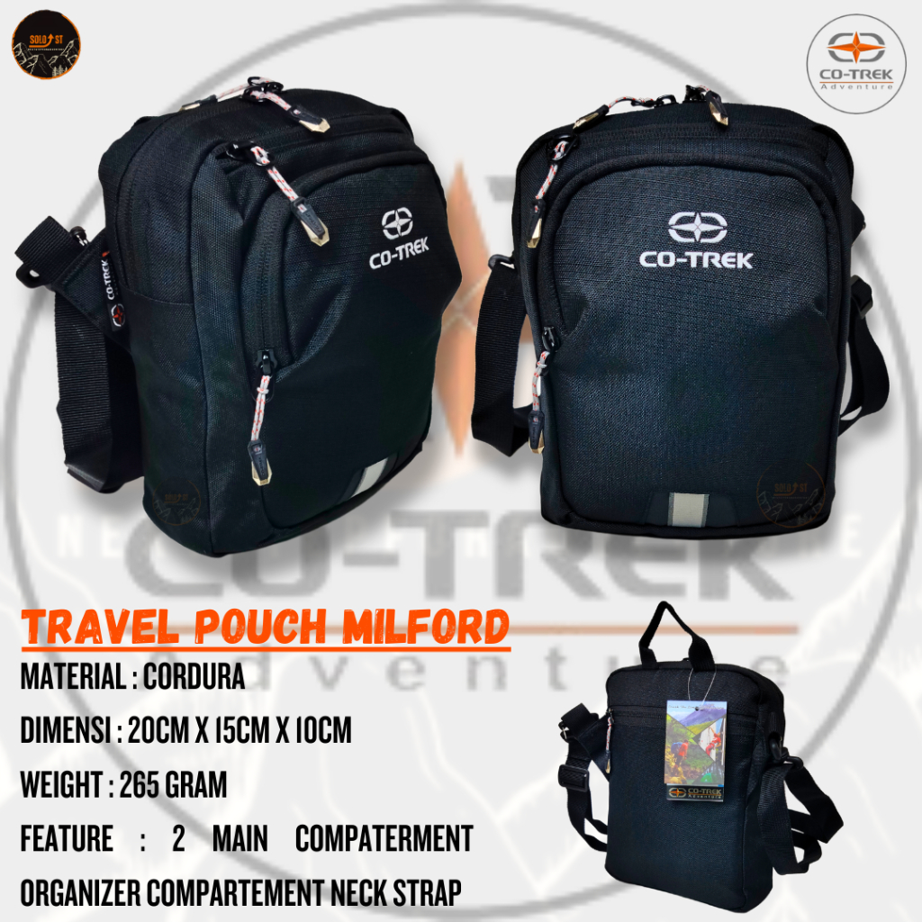 TRAVEL POUCH MILFORD COTREK TAS SELEMPANG PRIA COTREK