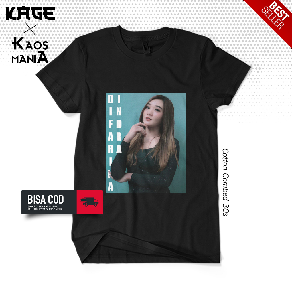 Baju Kaos Pria Distro DIFARINA INDRA Adella Lovers Fans KAOS KAGE