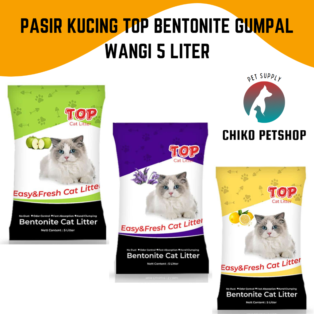 Pasir TOP Bentonite Kemasan 5 Liter Khusus Grab Gojek