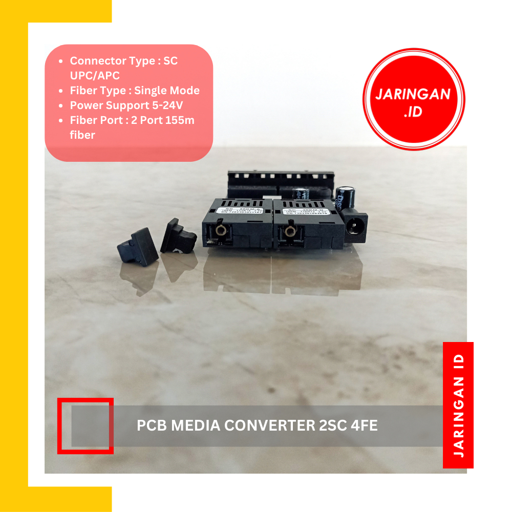 BOARD HITAM MEDIA CONVERTER 2 PORT FO 4 PORT LAN 10/100M