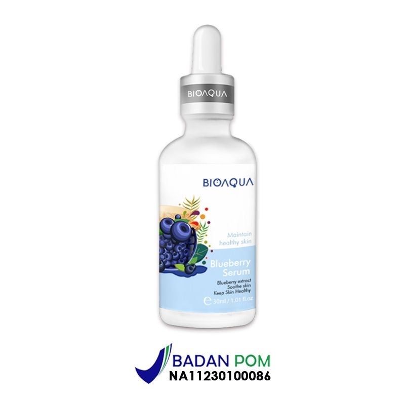 Bioaqua Serum Blueberry Extract BPOM Mencerahkan Melembabkan Menutrisi Mengecilkan Pori-Pori Menghilangkan Kerutan &amp; Flek Hitam / Bioaqua Blueberry Extract Serum Wajah Glowing / Blueberry Serum Wajah Bioaqua / Serum Pelembab Wajah / Serum Pencerah Wajah