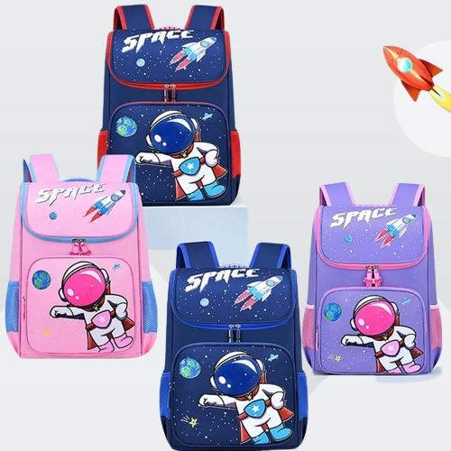 Tas sekolah anak laki laki astronot tas ransel untuk anak SD SMP FREE raincover untuk tas