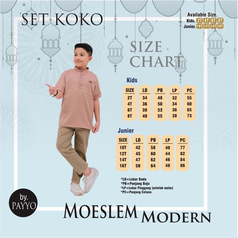 Set Koko Moeslem Modern payyo kids setelan koko kemko muslim modern payyo kids