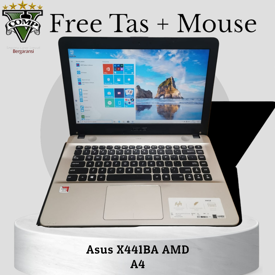 Asus X441BA, Amd A4-9125, Ram 4gb, HDD 500GB