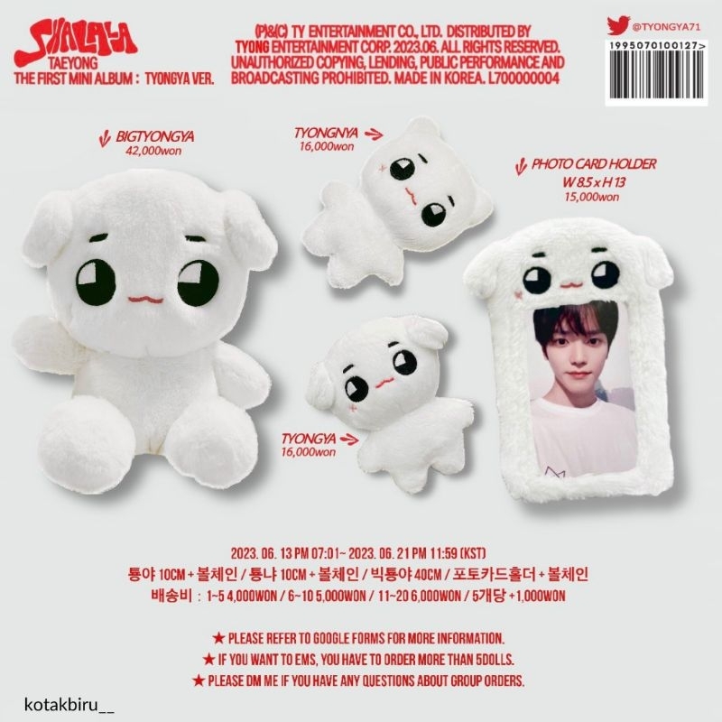 TYONGYA (LEE TAEYONG) DOLL