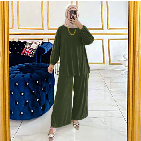 RILLO - Setelan Zorra Wanita Jumbo Bahan Knit Kecil