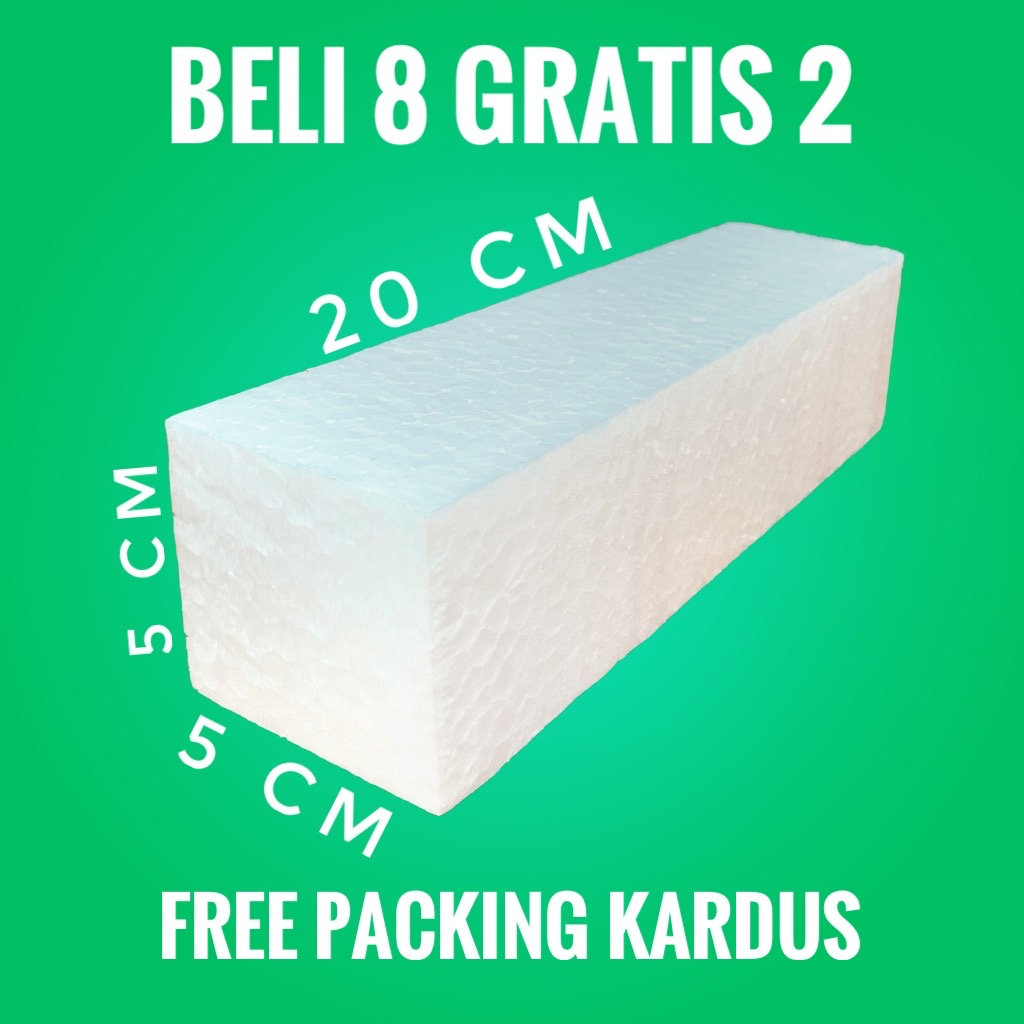 

Busa Sterofoam Buket Bunga, snack, uang Ukuran 20x5x5cm (Beli 8 gratis 2 / Free Packing)