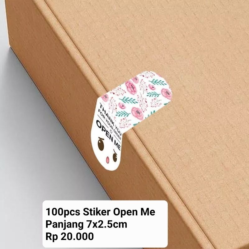 

100pcs Stiker Label Open Me / Stiker Dekorasi Dus Box Ukuran Mini
