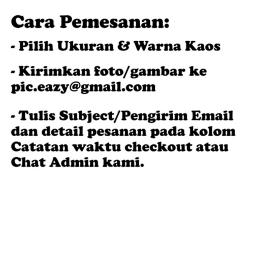 KAOS ANAK SABLON CUSTOM GAMBAR  FOTO  NAMA BISA REQUEST DESAIN - Size 3 Kaos Putih