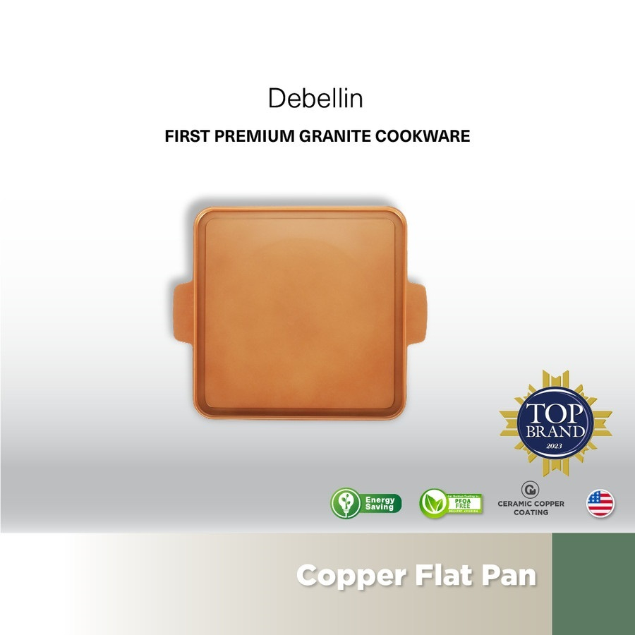 Debellin Copper Grill Flat Series Anti Lengket Atau Pemanggang BBQ - Copper Flat Pan