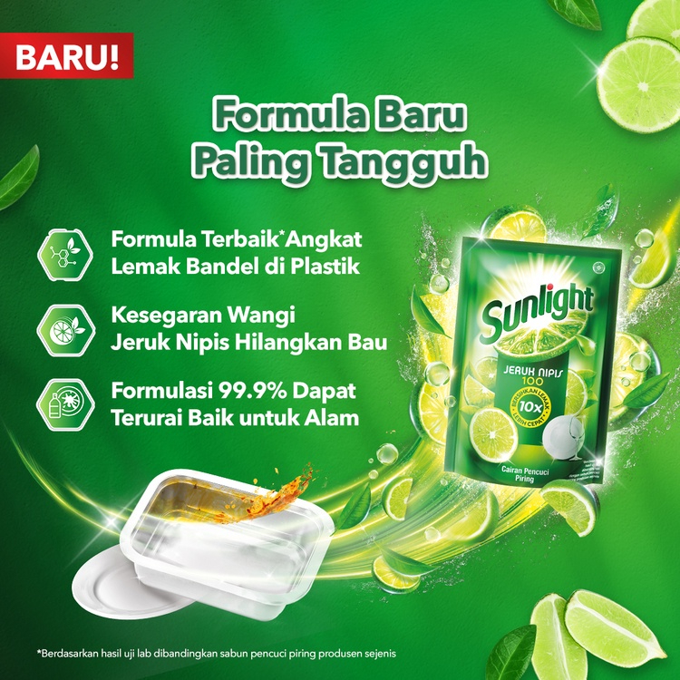 Sunlight Sabun Cuci Piring Jeruk Nipis Pouch 650mL