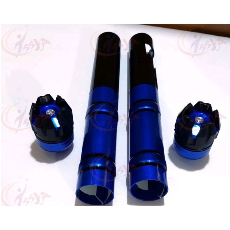 Cover shock depan ohline Honda beat + Jalu As naga Biru