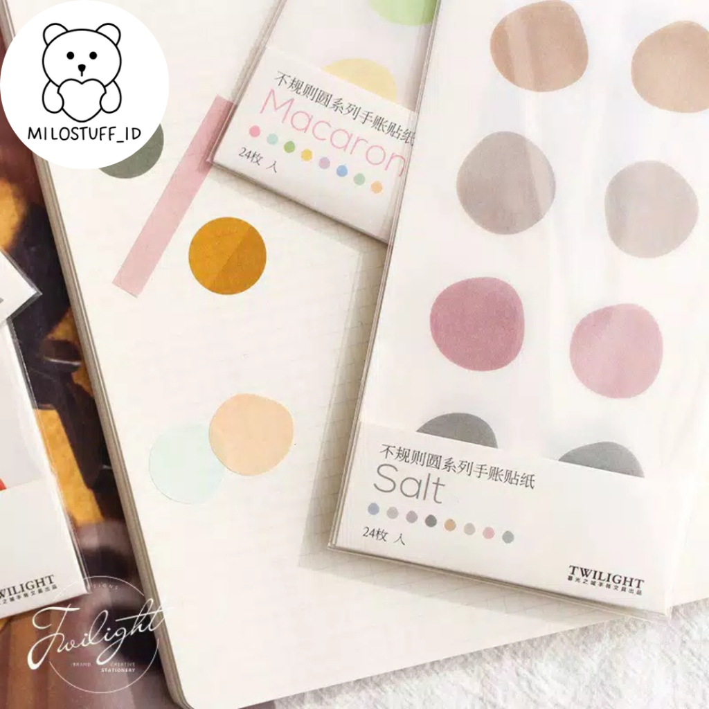 

[MILOSTUFF_ID] Sticker Kertas Dekor Dots Rectangle Sticker DIY Planner--MS0091