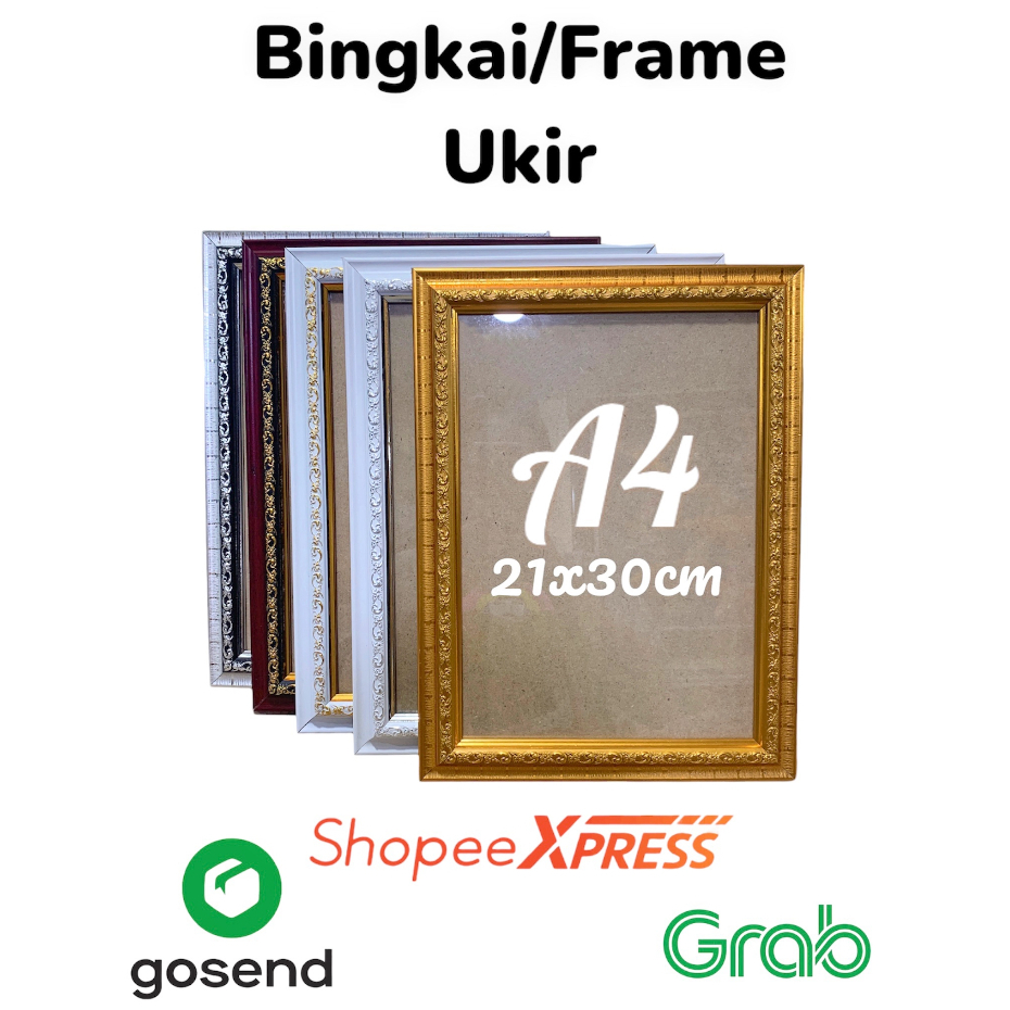 FRAME A4 21x30CM UKIR WARNA /BINGKAI FOTO A4 SERTIFIKAT PIAGAM/BINGKAI MINIMALIS ESTETIK