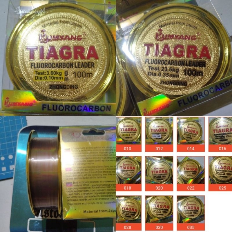 Senar Pancing Super TIAGRA 100 Meter Fluoro Carbon Leader Original Kumyang zhongding