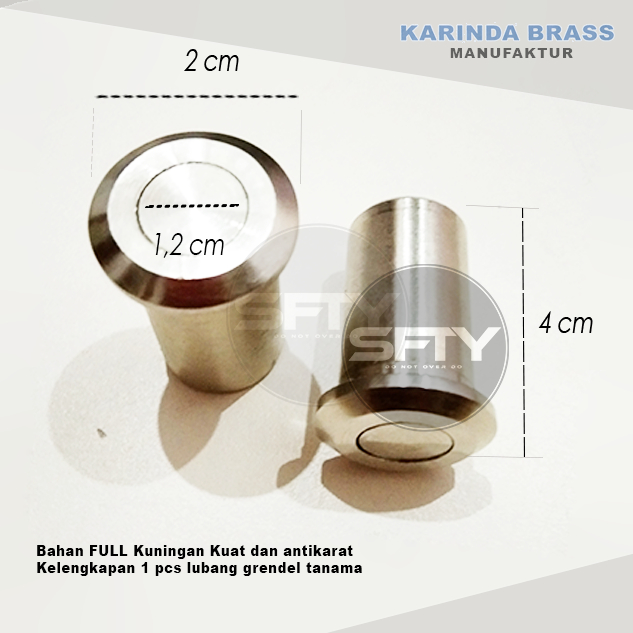 Lubang Kunci Tanam Lantai Slot Grendel Anti Debu Kuningan