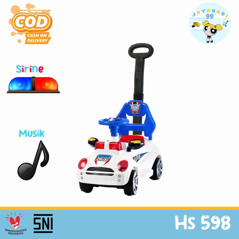 shp hs 598 mainan anak mobil dorong polisi mobil dorong anak
