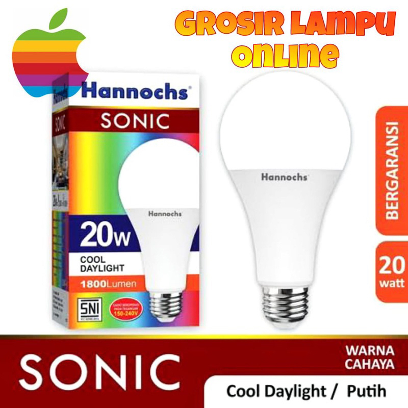 Led Hannochs SONIC 3w 5w 7w 9w 12w 15w 20w - Bohlam Led Hannochs Putih / Kuning