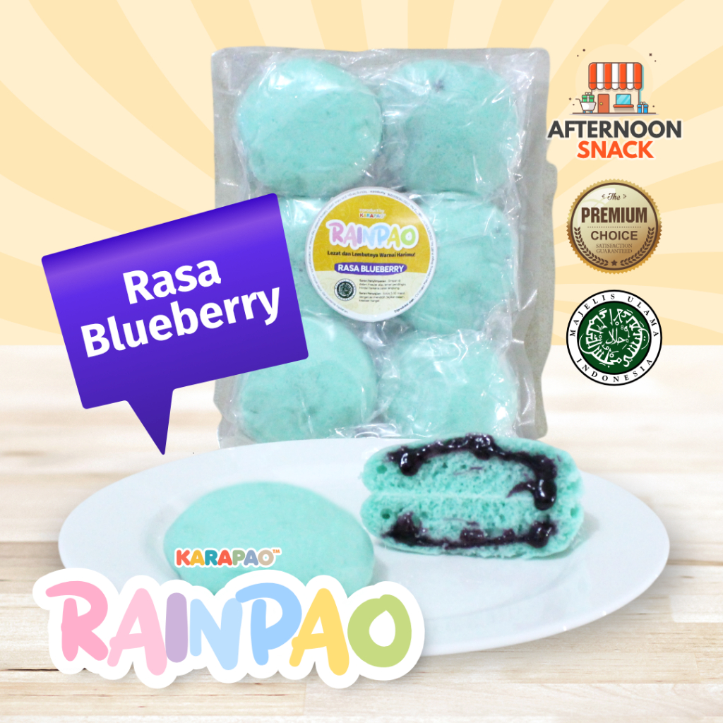 RAINPAO Bakpao Frozen Non Karakter dari Karapao Cemilan Jajanan Hits Murah untuk Keluarga Isi 6 Bakpao