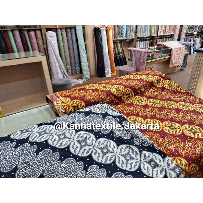 Kain Batik Batik Kawung Batik Katun Premium bahan Stretch Batik Motif Batik Modern Batik Meteran